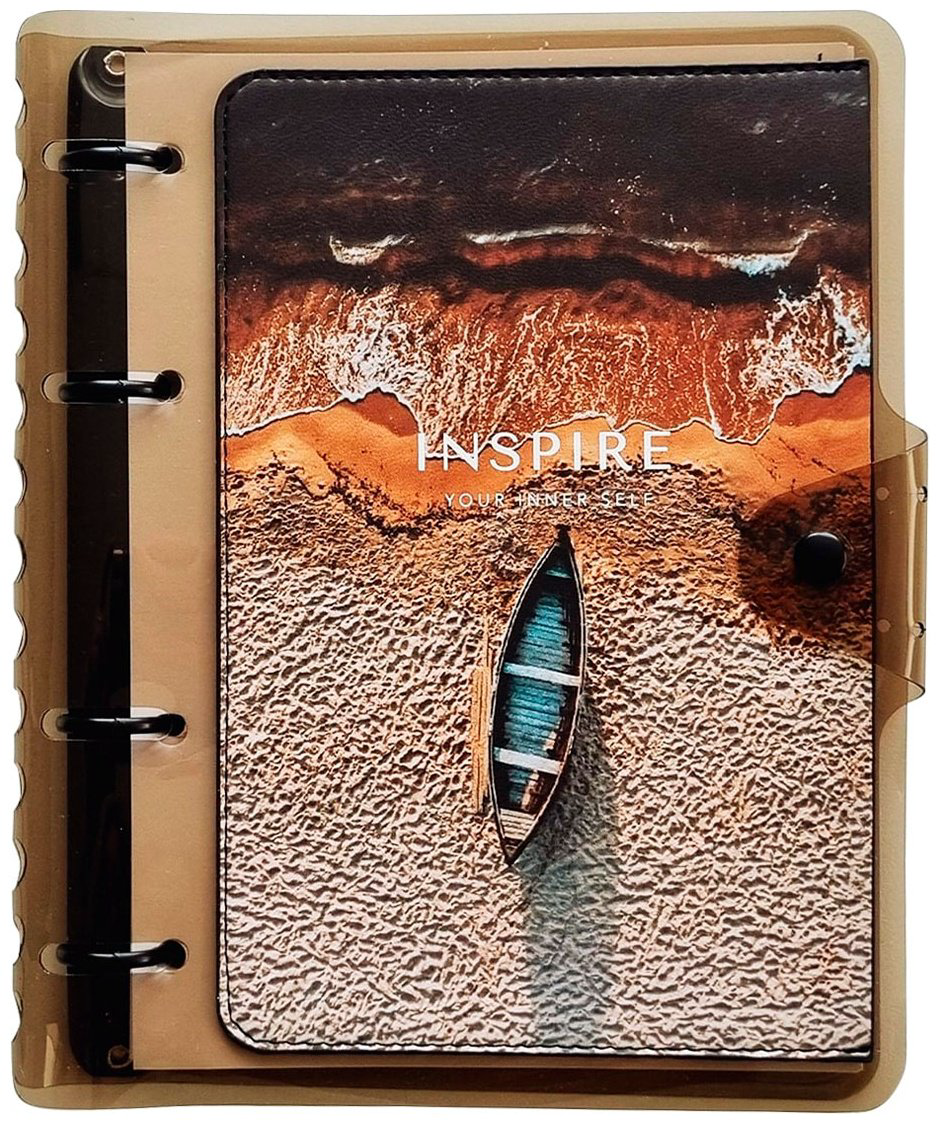 Общая тетрадь InFolio Inspire коричневый, 120 л, А5, клетка, твердая обложка, 1 шт купить,NaN