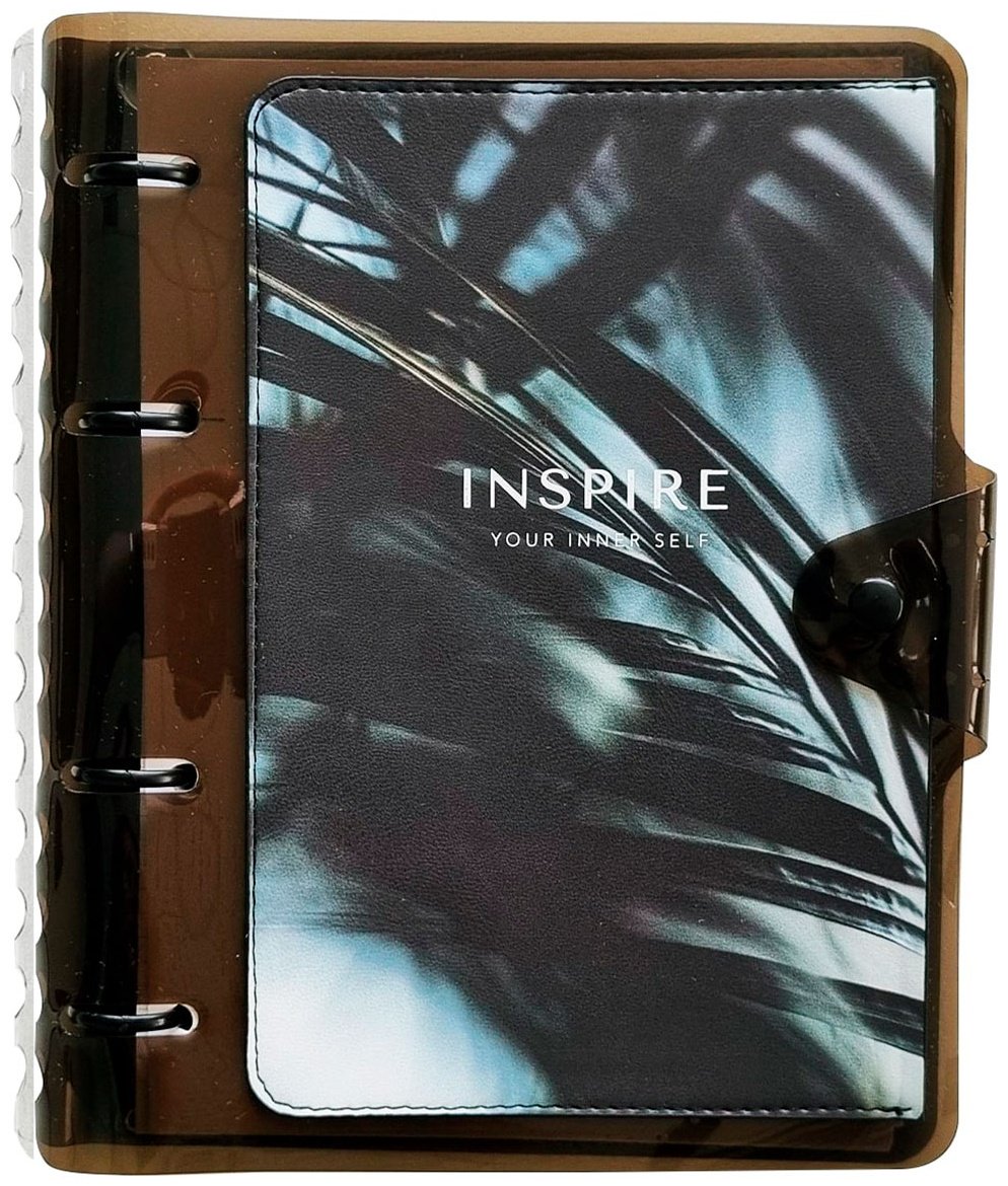 Общая тетрадь InFolio Inspire черный, 120 л, А5, клетка, твердая обложка, 1 шт