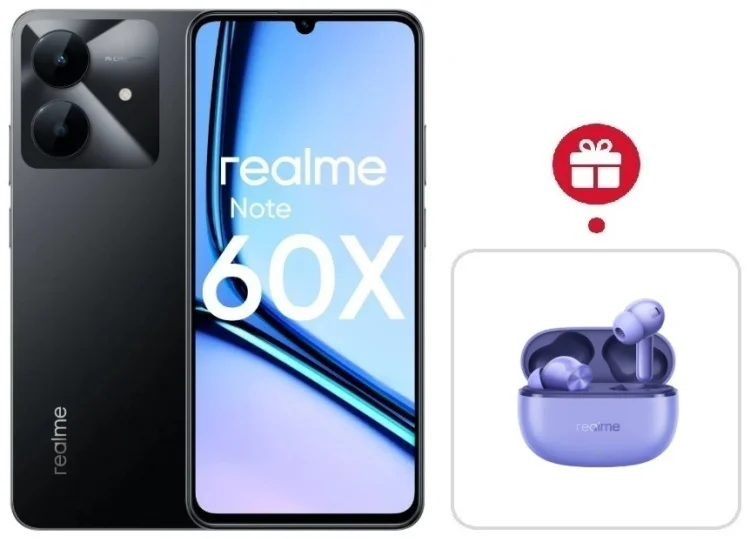 Смартфон Realme Note 60x 3/64GB Marble Black + подарок купить,NaN