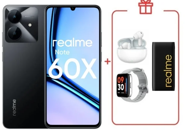 Смартфон Realme Note 60x 3/64GB Marble Black + подарок купить,NaN