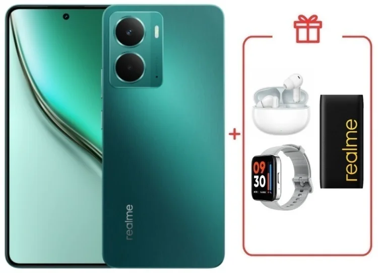 Смартфон Realme P3 5G 8/256GB зеленый + подарок  купить,NaN