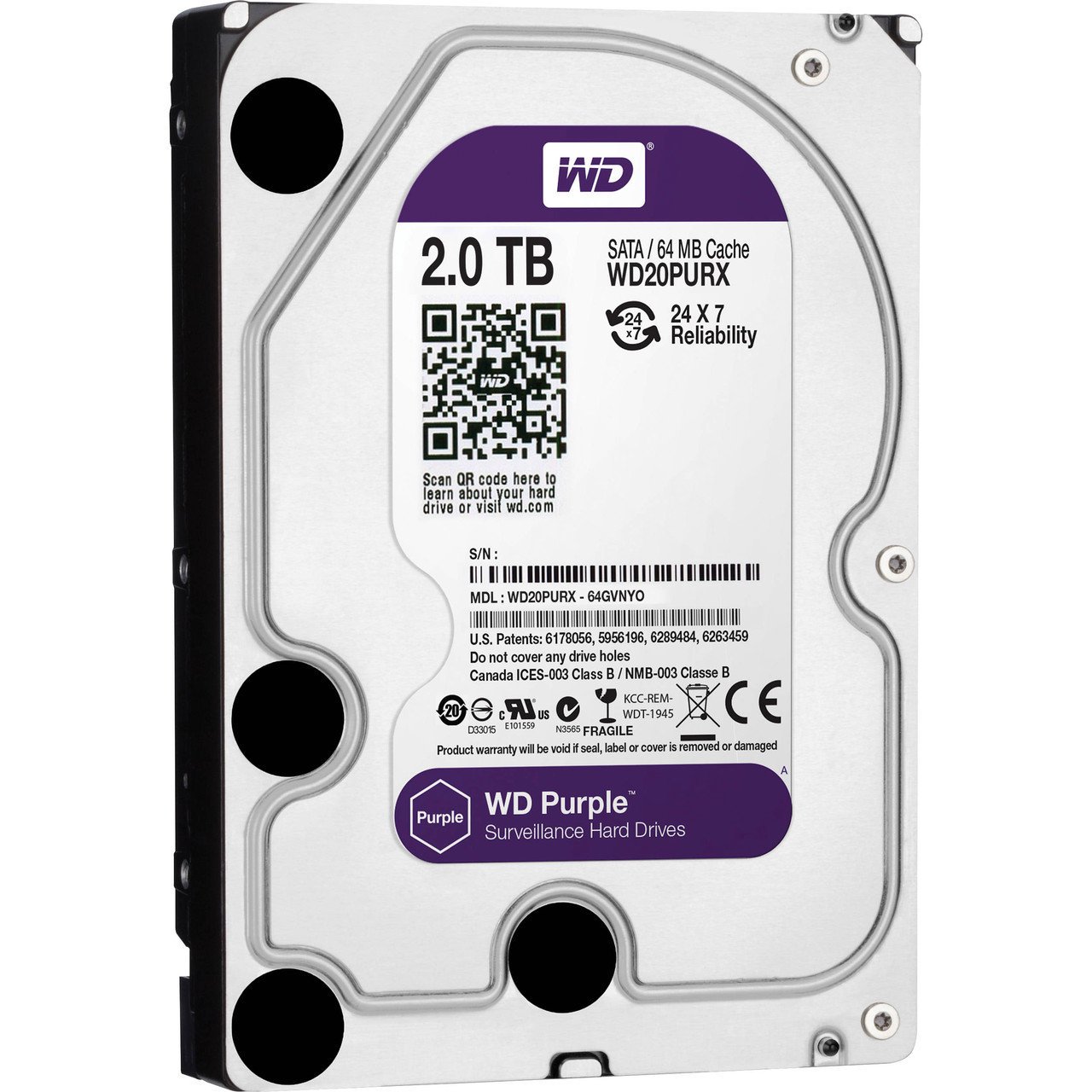 Жесткий диск HDD Western Digital WD20PURZ 2Tb - ForteMarket Жесткий диск HDD Western Digital WD20PURZ 2Tb купить,0