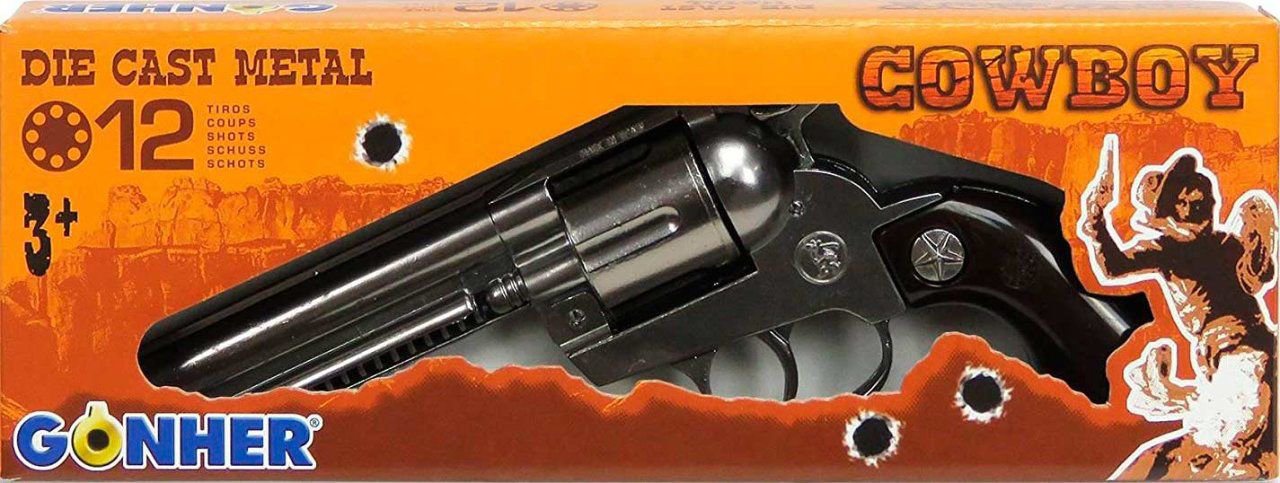 Револьвер Gonher Cowboy серебристый купить,NaN