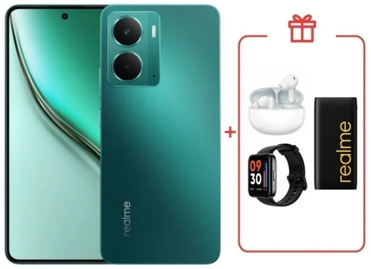Смартфон Realme P3 5G 8/256GB зеленый + подарок  купить,NaN