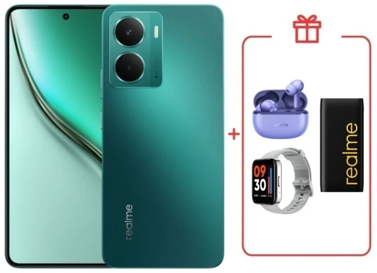 Смартфон Realme P3 5G 8/256GB зеленый + подарок  купить,NaN