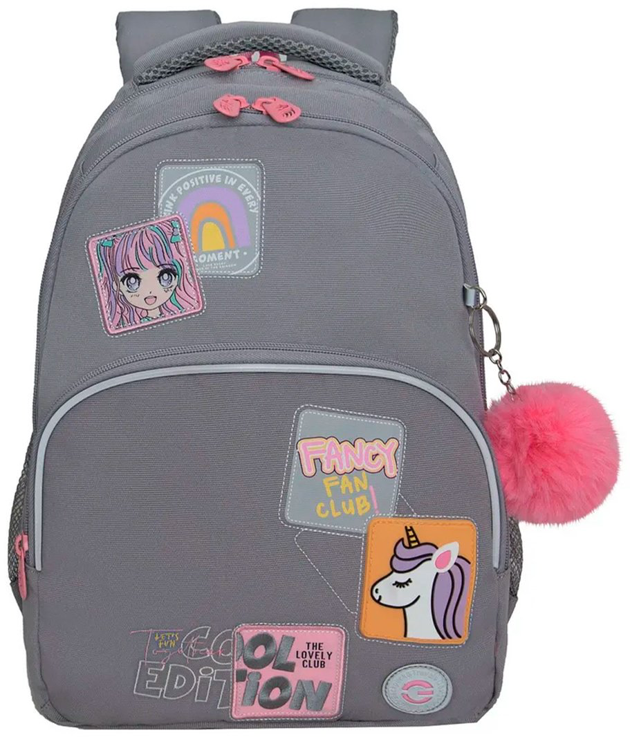 Рюкзак Grizzly полиэстер серый купить,NaN