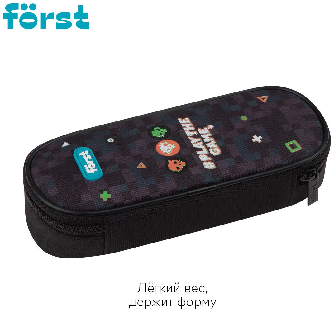 Пенал-футляр Forst Play the game FT-PF-012512, застежка молния, черный купить,0