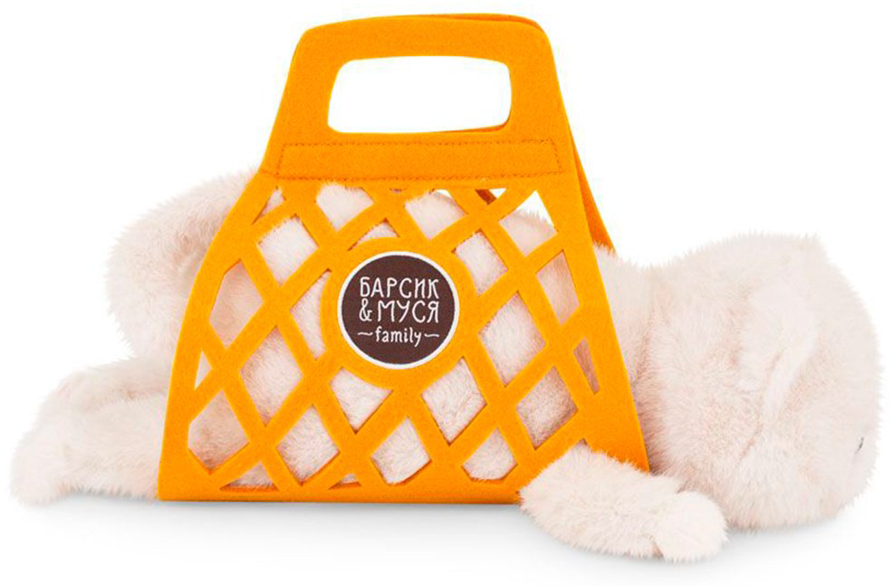 Мягкая игрушка Orange Кот Барсик в сумке молочный , 35 см купить,NaN