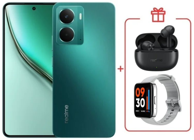 Смартфон Realme P3 5G 8/256GB зеленый + подарок  купить,NaN