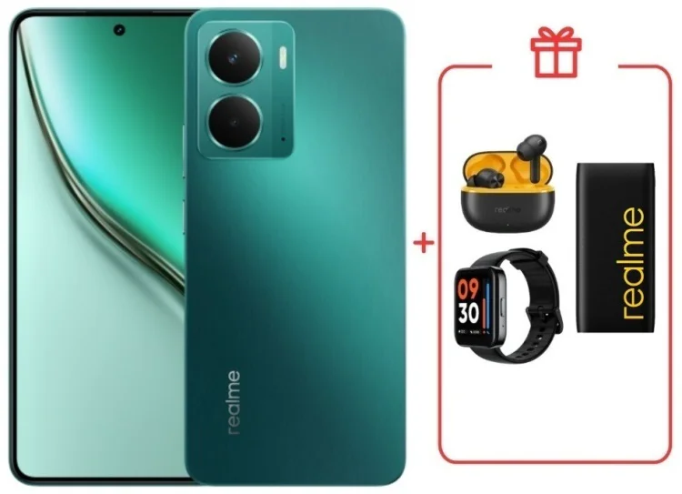 Смартфон Realme P3 5G 8/256GB зеленый + подарок  купить,NaN