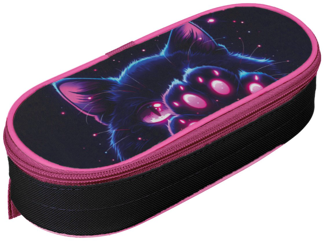 Пенал КОКОС Cosmo Cat 250835, застежка молния, черный купить,NaN