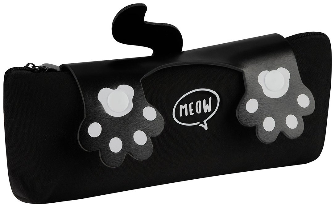 Пенал MESHU Paws MS_65264, застежка молния, черный