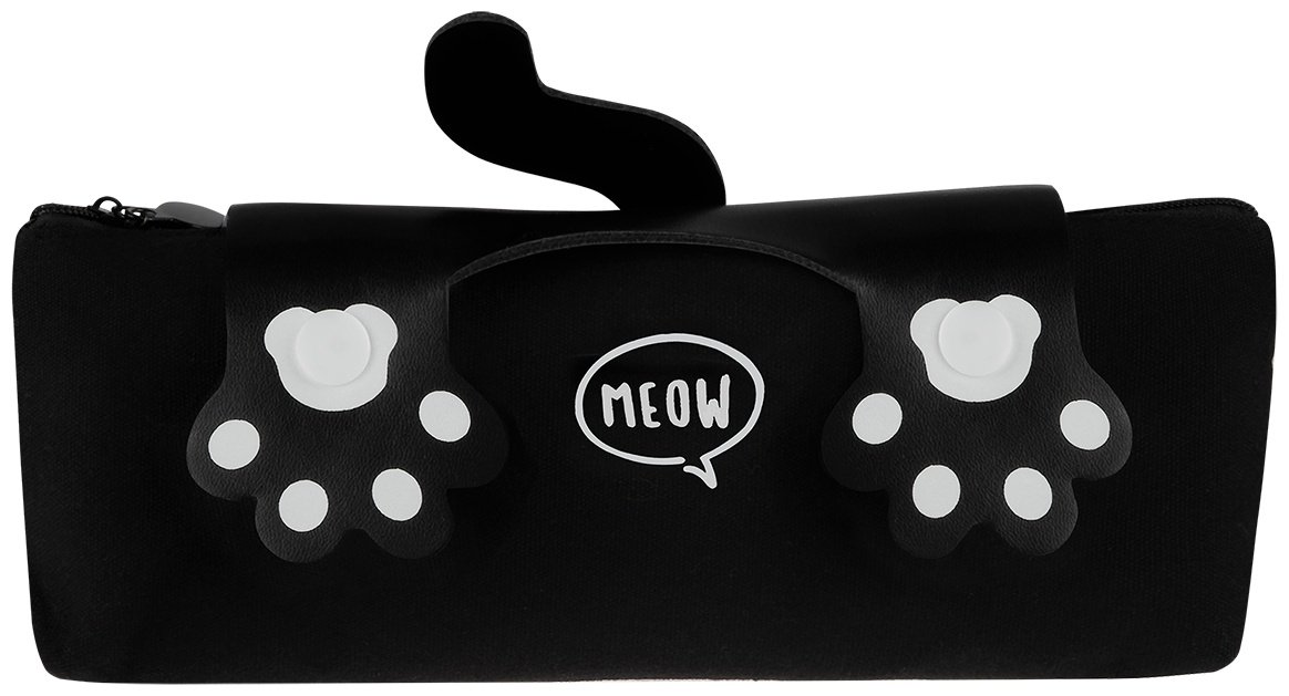 Пенал MESHU Paws MS_65264, застежка молния, черный купить,0