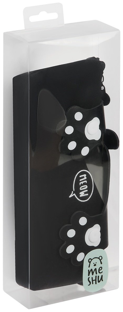 Пенал MESHU Paws MS_65264, застежка молния, черный купить,0