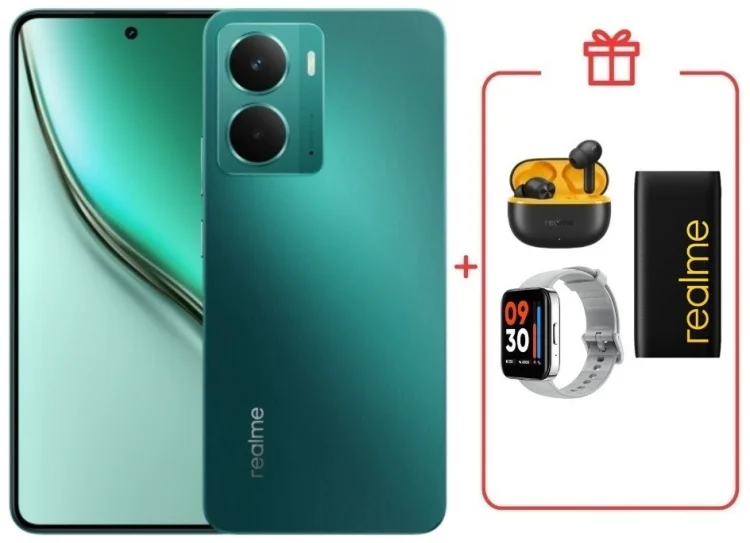 Смартфон Realme P3 5G 8/256GB зеленый + подарок  купить,NaN