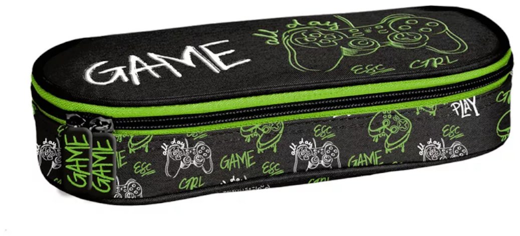 Пенал PASO GAME PP25GC-013, застежка молния, черный