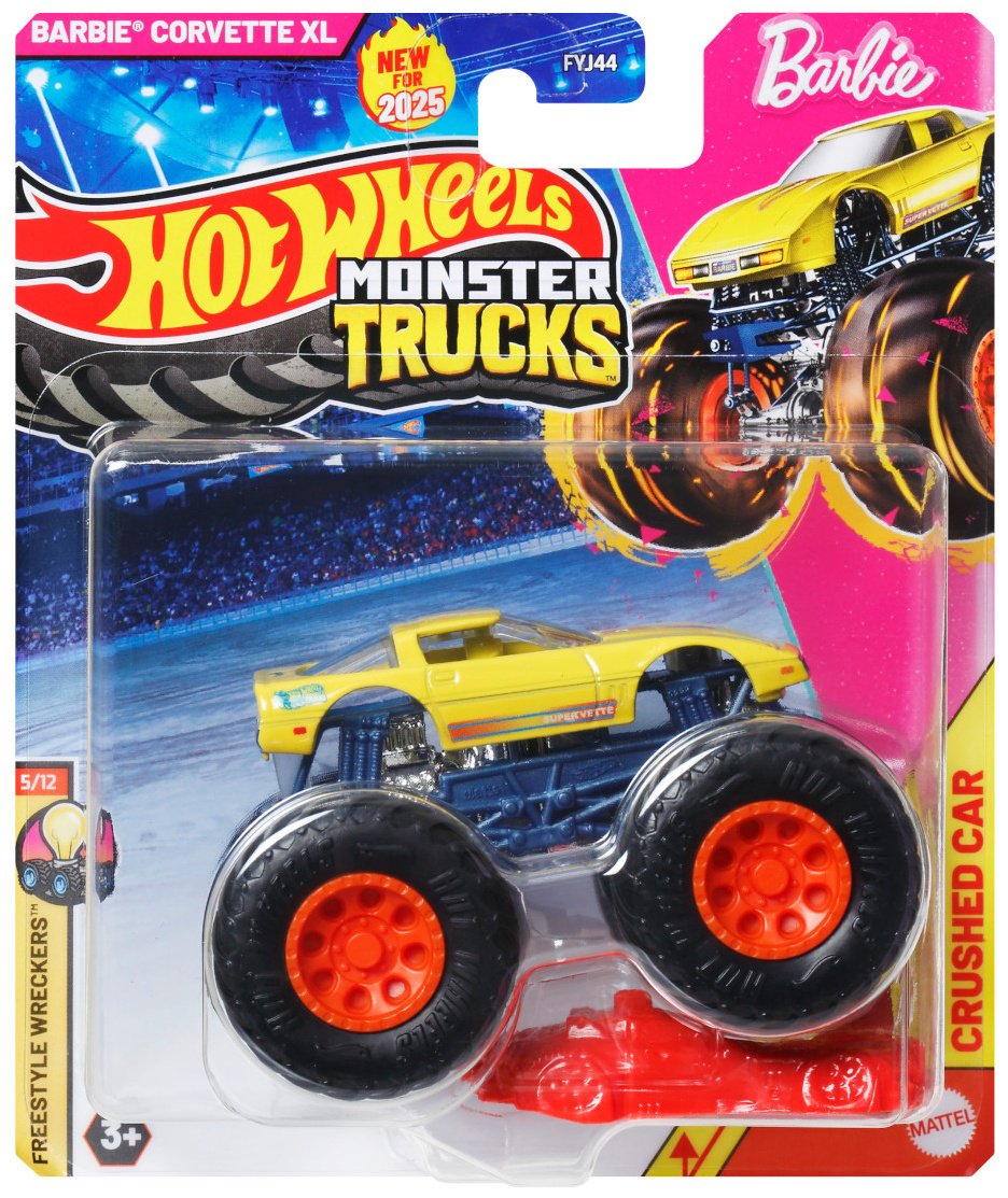 Легковая Hot Wheels Barbie Corvette XL желтый купить,NaN