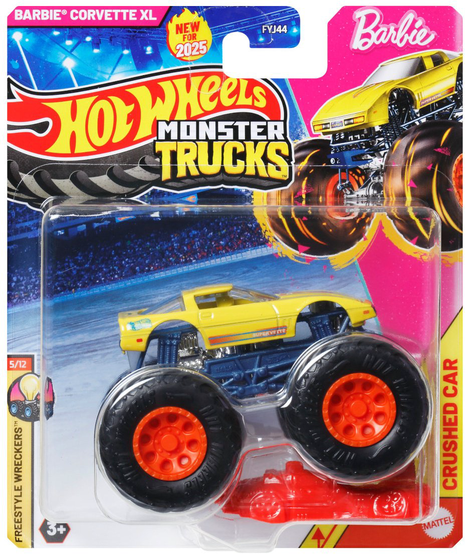 Легковая Hot Wheels Barbie Corvette XL желтый купить,NaN