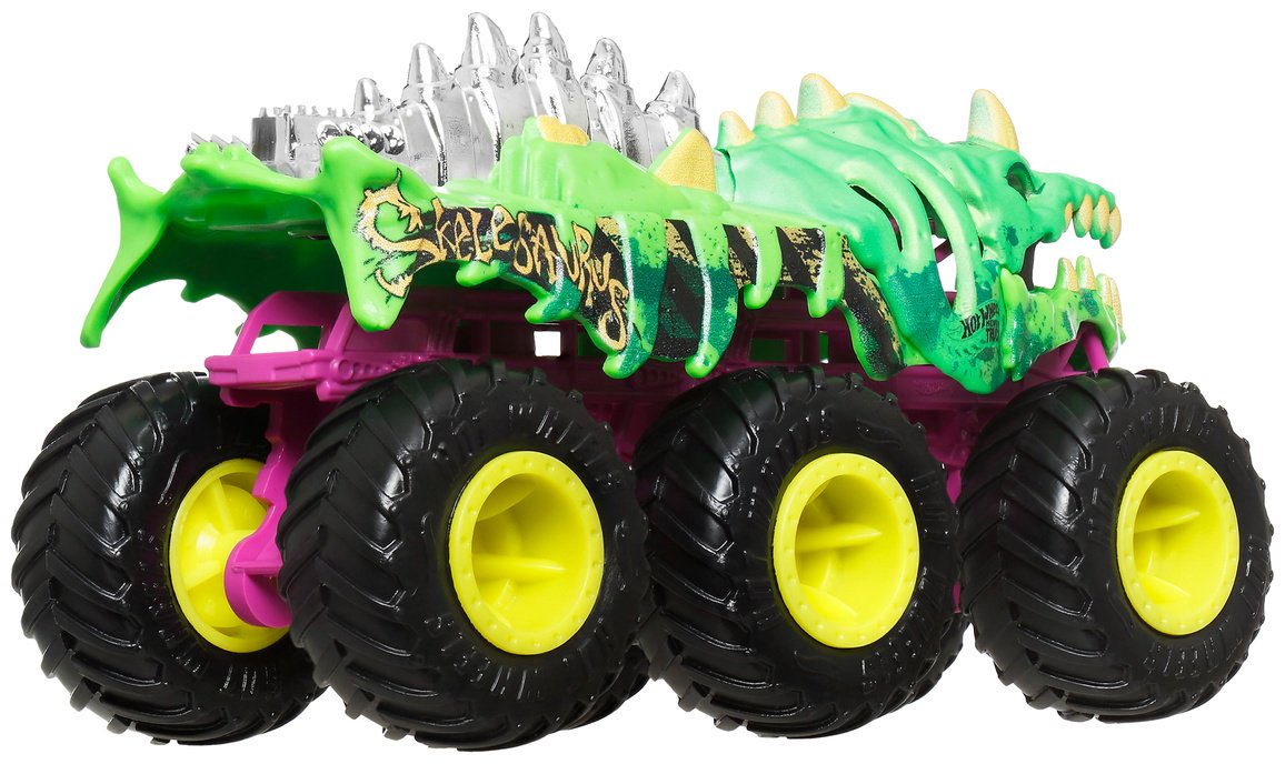 Внедорожник Hot Wheels Big Rig - Skelesaurus зеленый купить,0