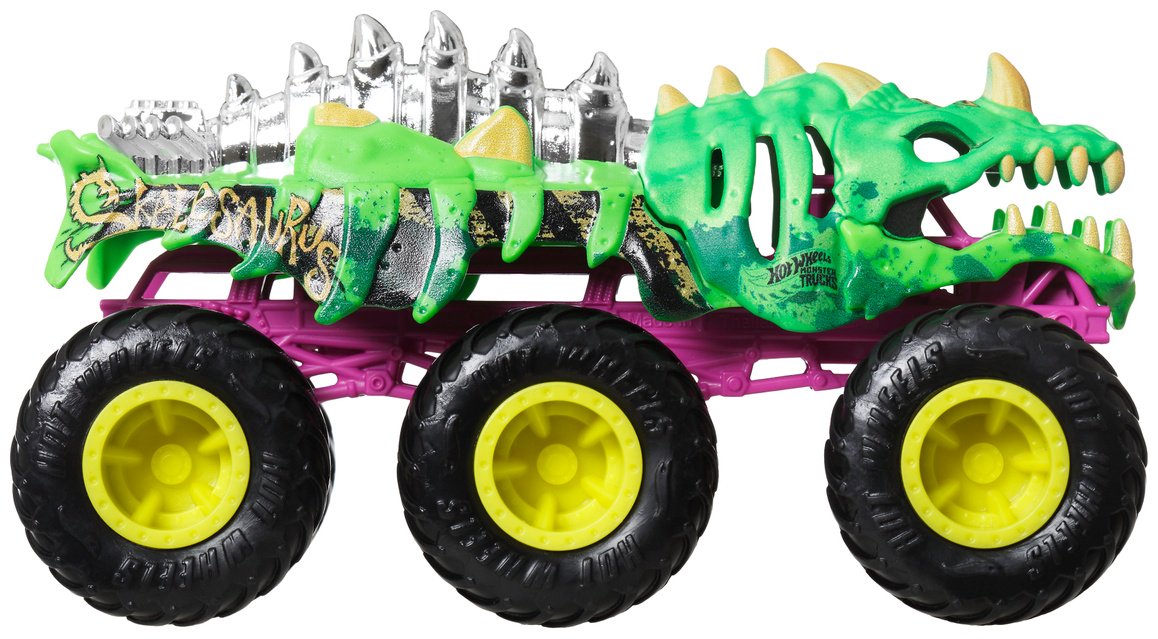 Внедорожник Hot Wheels Big Rig - Skelesaurus зеленый купить,0