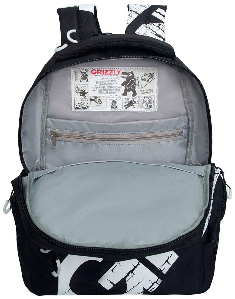 Рюкзак Grizzly полиэстер черный купить,NaN