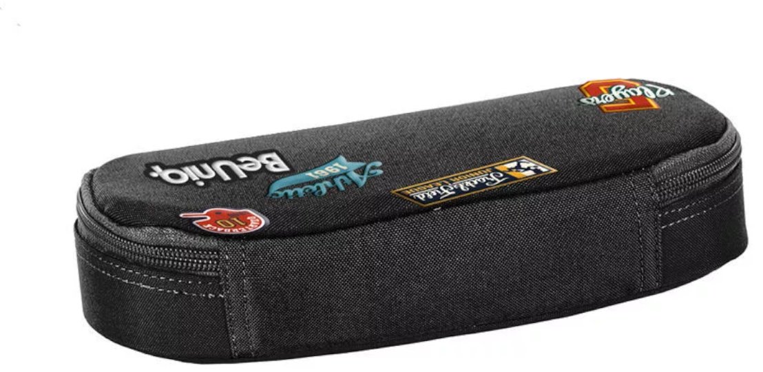 Пенал PASO Athletic BU25BL-013, застежка молния, черный купить,0