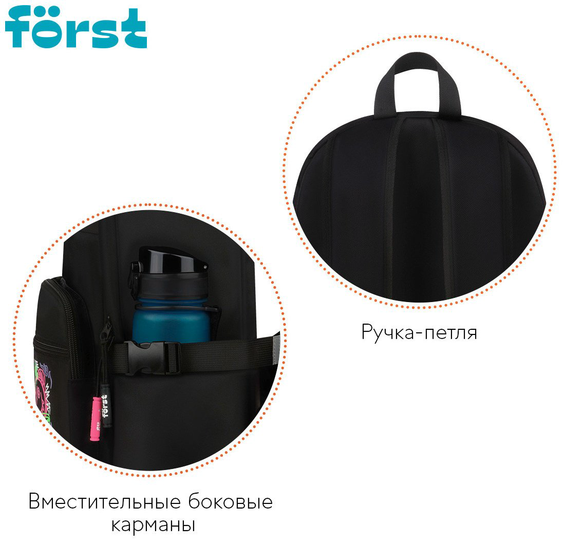 Рюкзак Forst полиэстер черный, серый купить,NaN