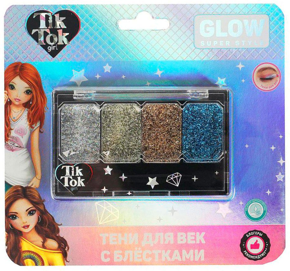 Tik Tok Girl Тени для век с блёстками/10 тени 3+ купить,NaN