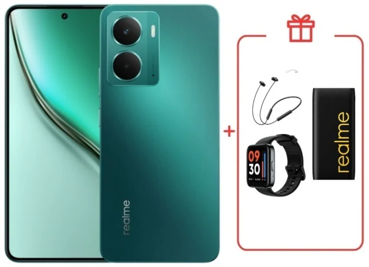 Смартфон Realme P3 5G 8/256GB зеленый + подарок  купить,NaN