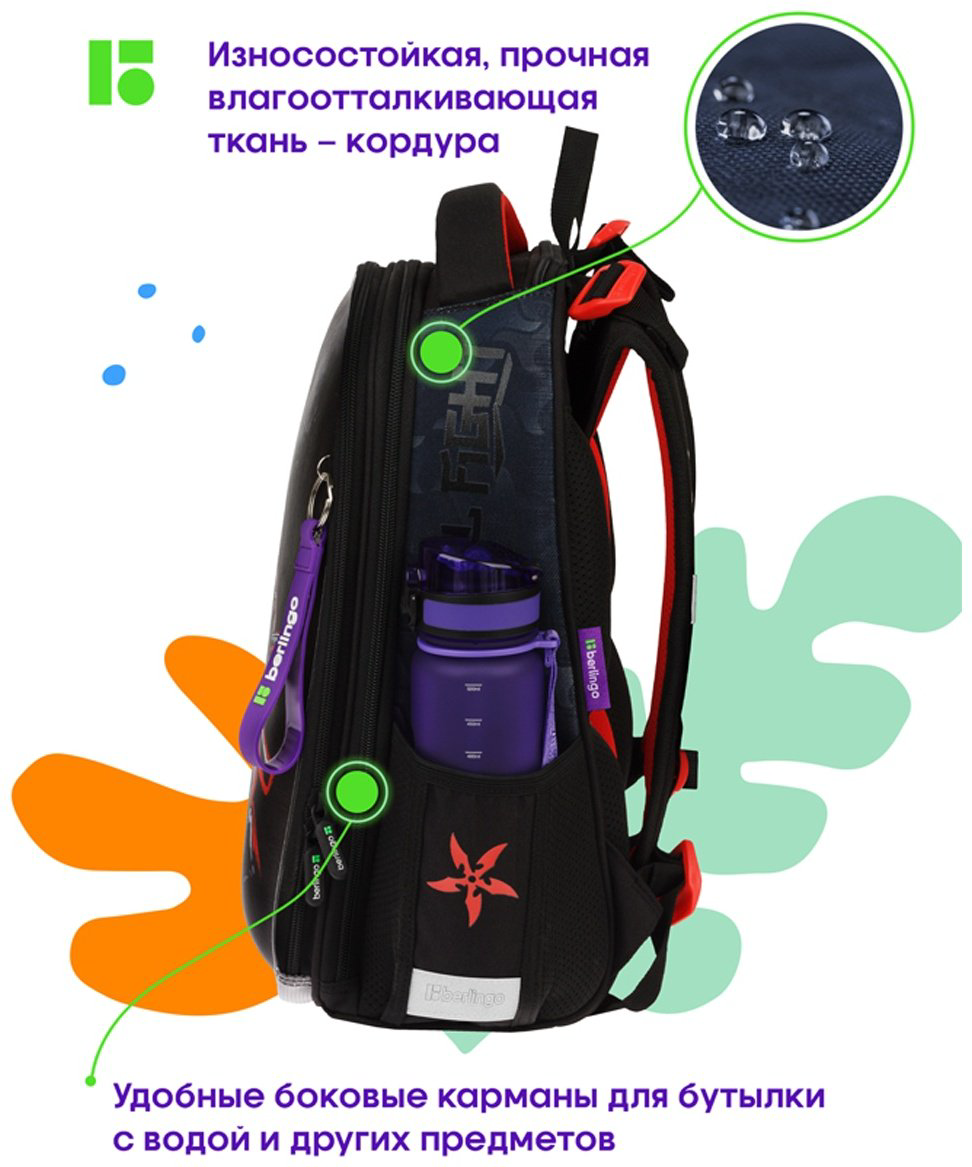Рюкзак Berlingo RU09075 нейлон черный купить,NaN