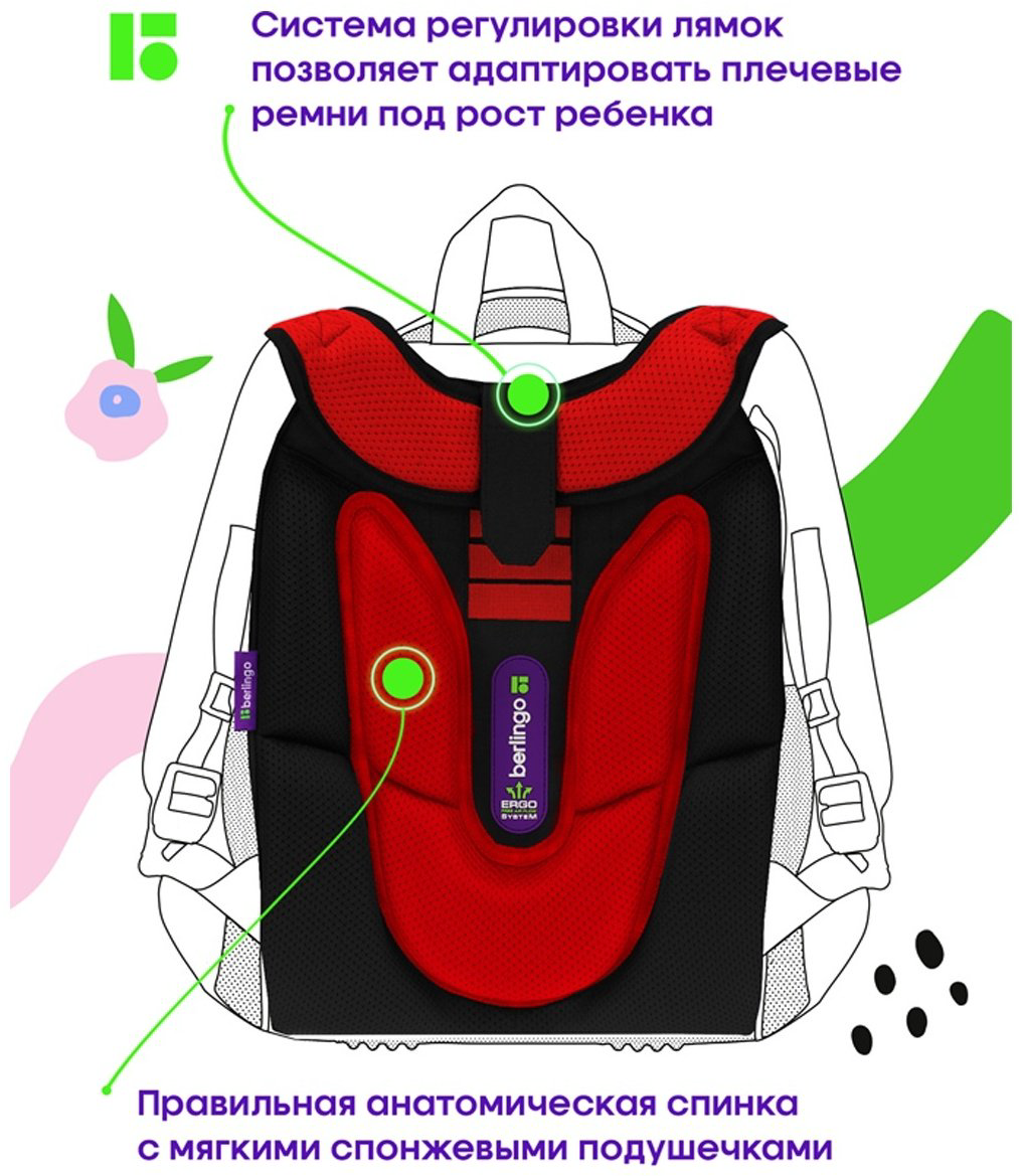 Рюкзак Berlingo RU09075 нейлон черный купить,NaN