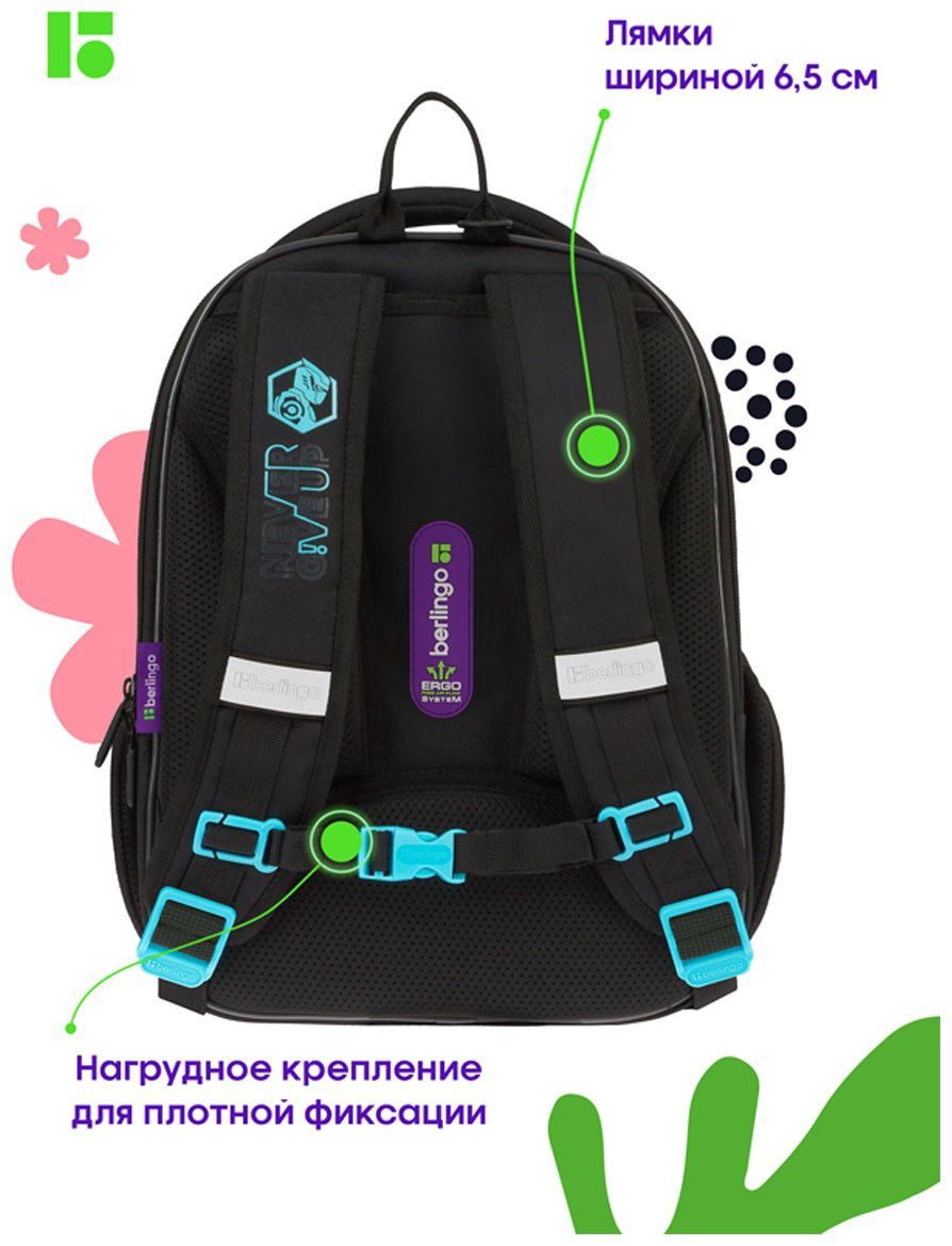 Рюкзак Berlingo RU09053 нейлон черный купить,NaN