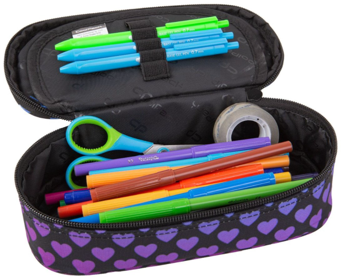 Пенал-футляр CoolPack Dark Marshmelow F062908, застежка молния, черный купить,NaN