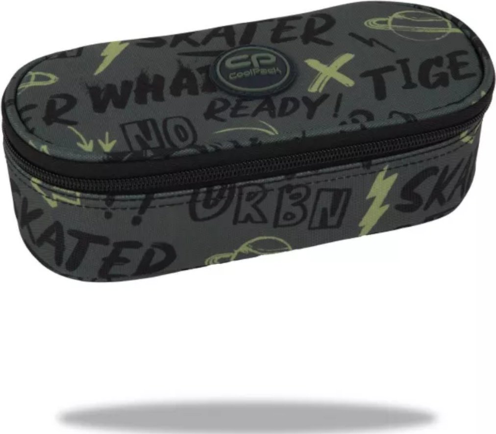 Пенал-футляр CoolPack Tiger F062931, застежка молния, серый купить,NaN