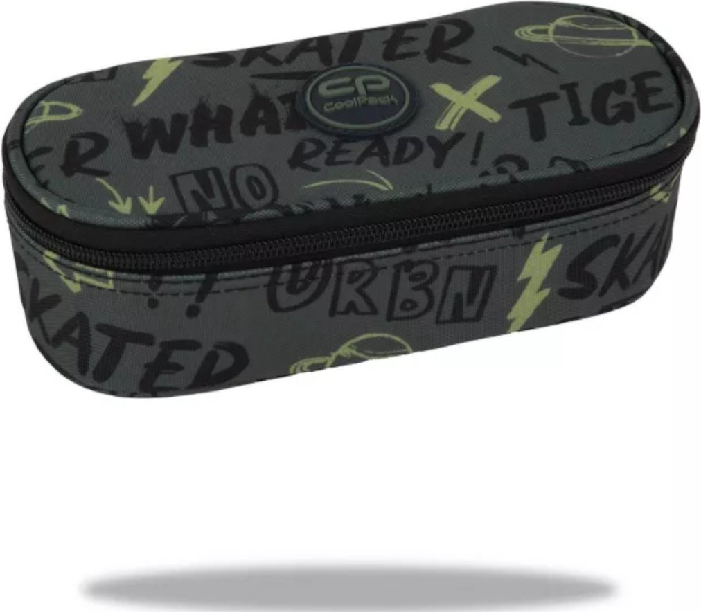 Пенал-футляр CoolPack Tiger F062931, застежка молния, серый купить,NaN
