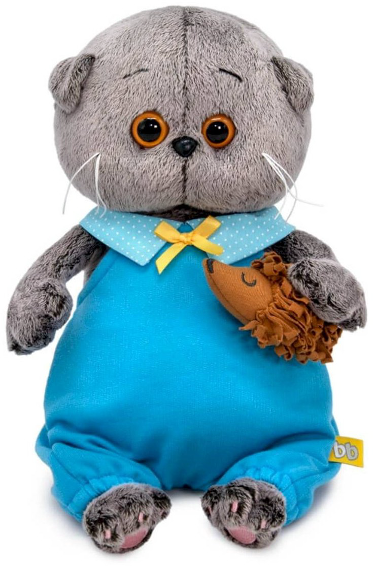 Мягкая игрушка Budi Basa Басик BABY с ежиком, высота 20 см, серый купить,NaN