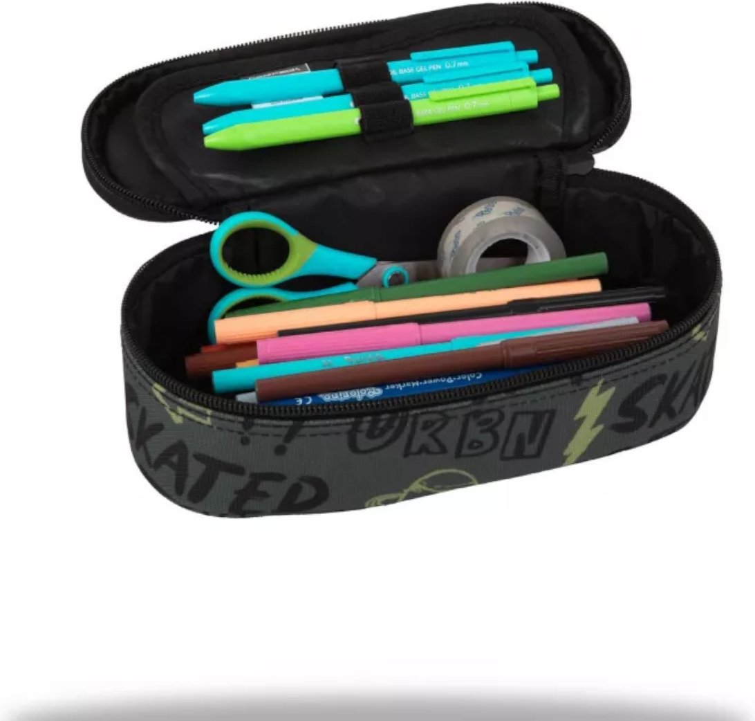 Пенал-футляр CoolPack Tiger F062931, застежка молния, серый купить,NaN