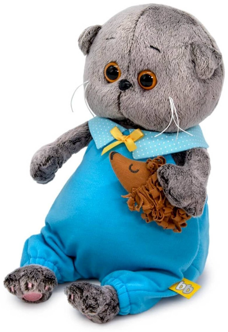 Мягкая игрушка Budi Basa Басик BABY с ежиком, высота 20 см, серый купить,NaN