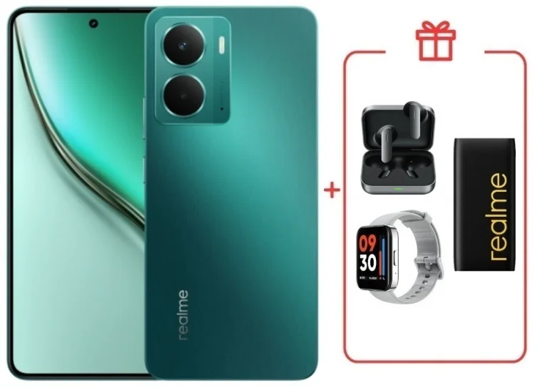 Смартфон Realme P3 5G 8/256GB зеленый + подарок  купить,NaN