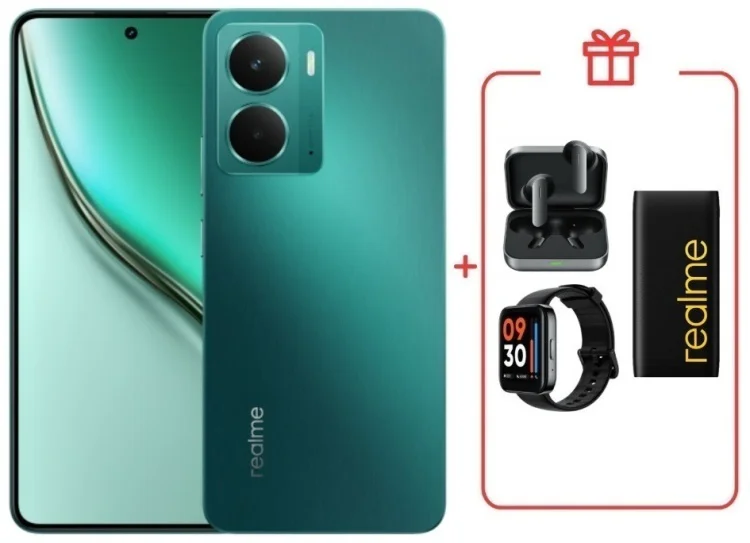Смартфон Realme P3 5G 8/256GB зеленый + подарок  купить,NaN