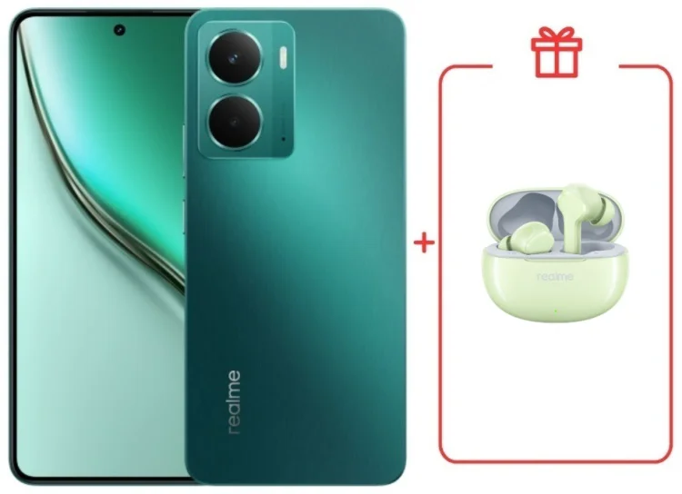 Смартфон Realme P3 5G 8/256GB зеленый + подарок  купить,NaN