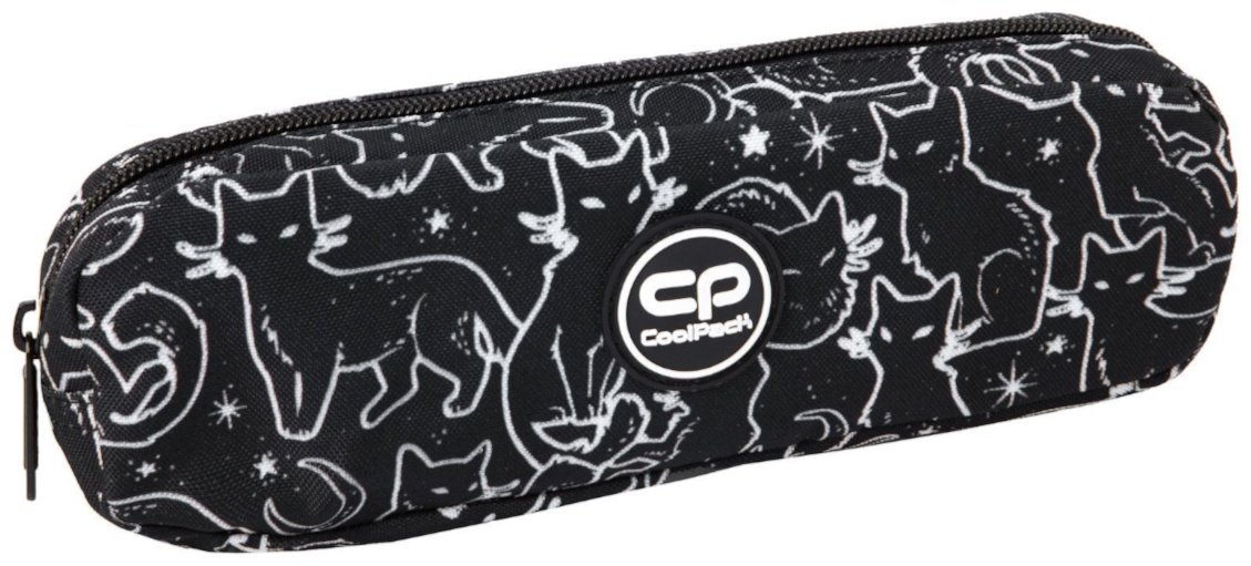 Пенал CoolPack Black Cats F071894, застежка молния, черный