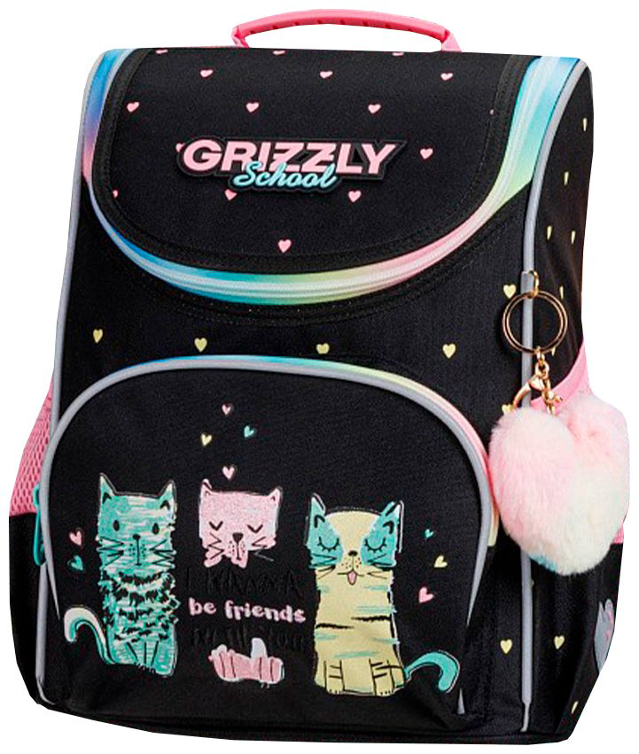 Рюкзак Grizzly полиэстер черный купить,NaN