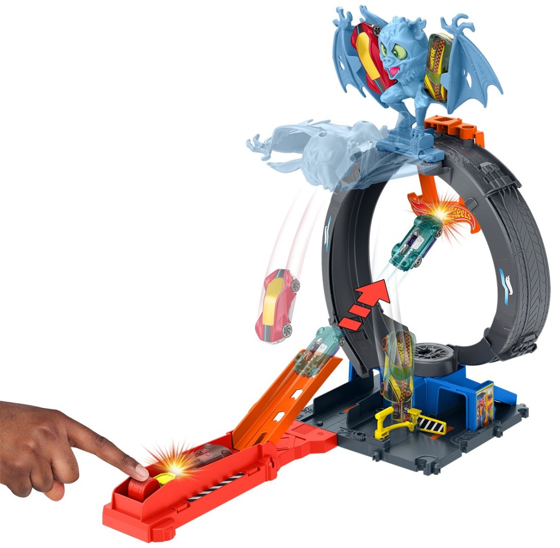 Hot Wheels Атака летучей мыши на магазин шин HTN780, пластик, металл, мультиколор купить,0