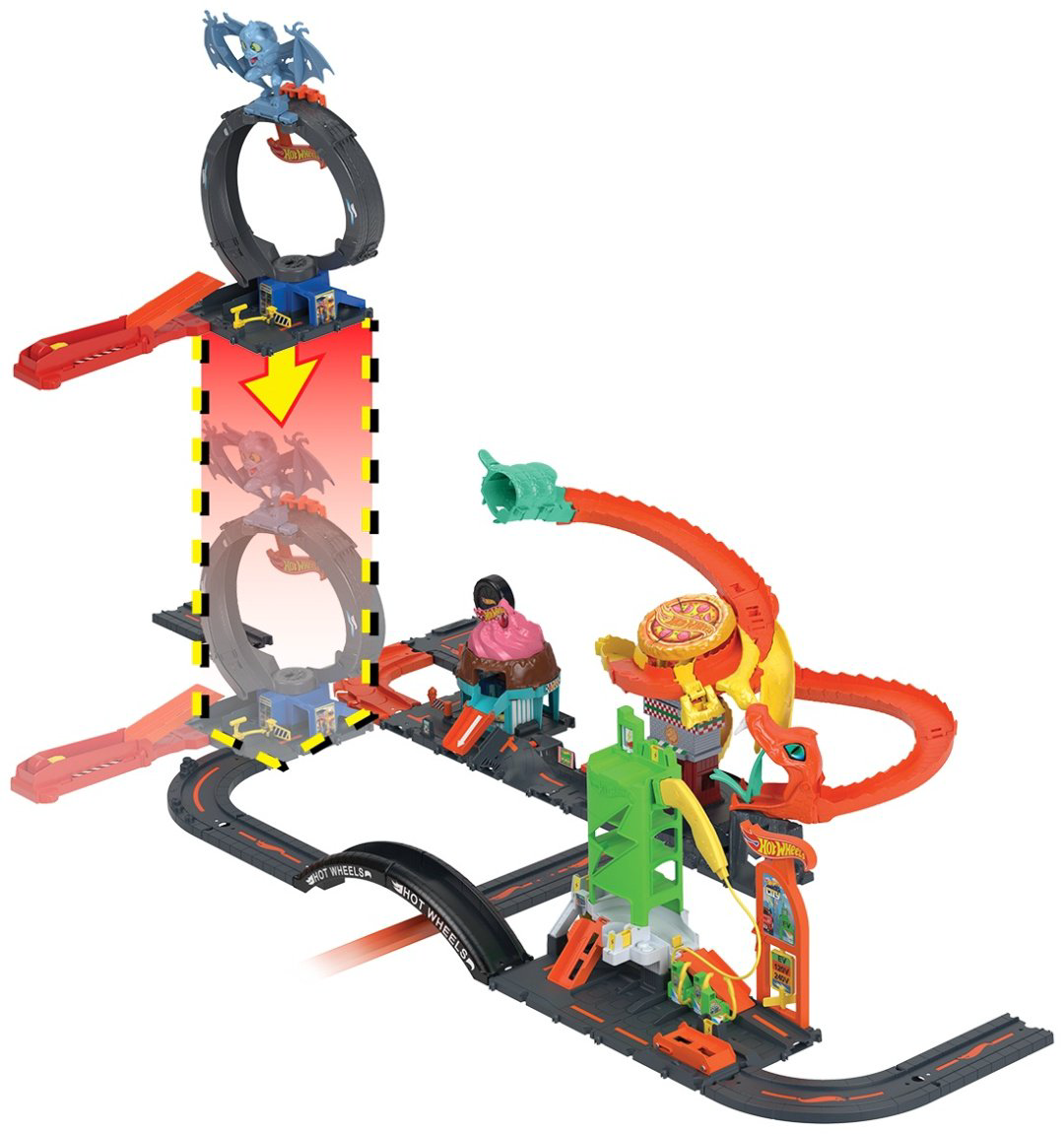 Hot Wheels Атака летучей мыши на магазин шин HTN780, пластик, металл, мультиколор купить,NaN