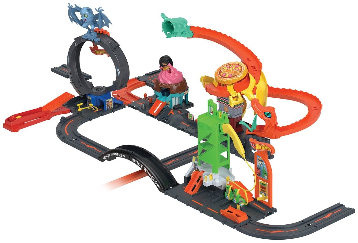 Hot Wheels Атака летучей мыши на магазин шин HTN780, пластик, металл, мультиколор купить,0