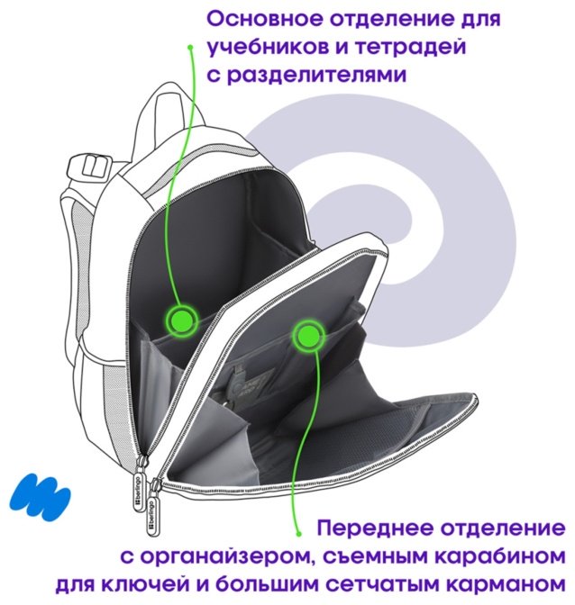 Рюкзак Berlingo RU-EX-1001 полиэстер, EVA черный купить,0