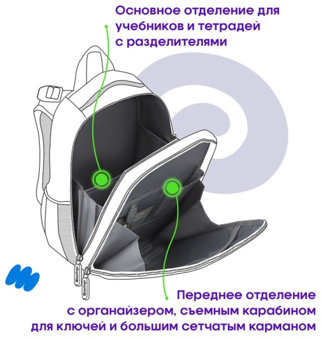 Рюкзак Berlingo RU-EX-1001 полиэстер, EVA черный купить,NaN