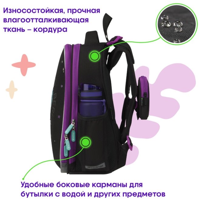 Рюкзак Berlingo RU-EX-1001 полиэстер, EVA черный купить,0