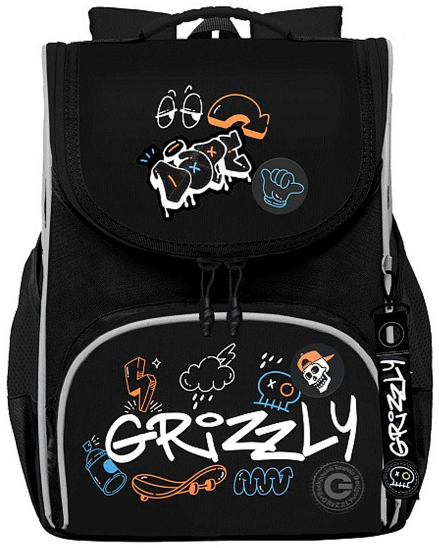 Рюкзак Grizzly полиэстер черный купить,NaN